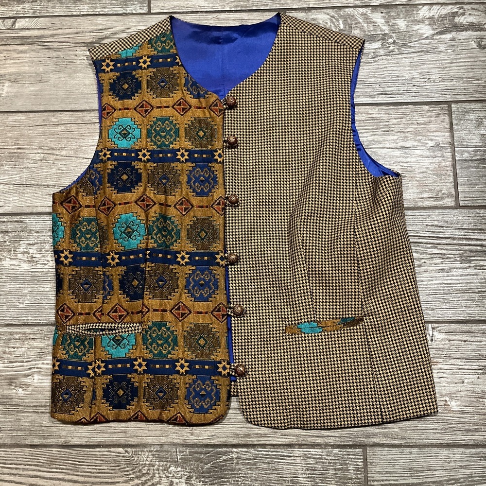 Vintage Handmade Boho Vest Size Medium Granny Cottage Core